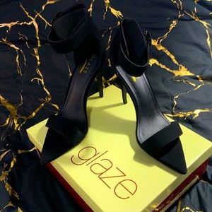 Glaze Black Heels